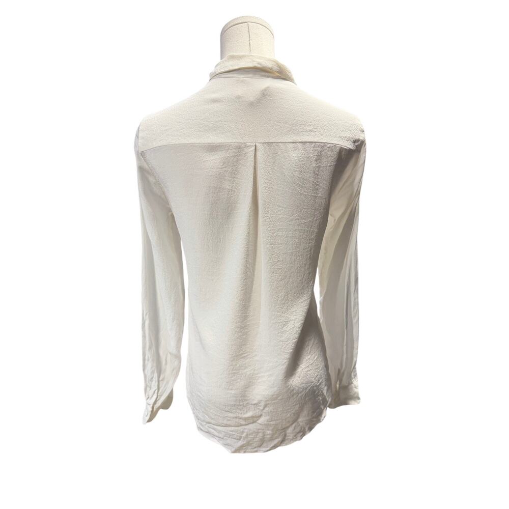Sézane Ann Silk Button Down Shirt – Ecru - Picture 4 of 6